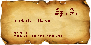 Szokolai Hágár névjegykártya